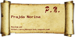 Prajda Norina névjegykártya